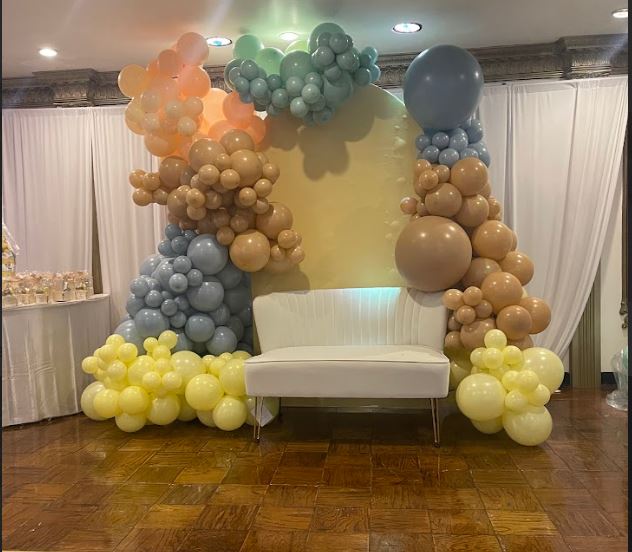 Backdrop with Balloon Garland
